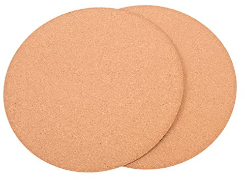 ibasenice 2pezzi Sottovasi in Sughero Tappetini Protettivi per Fioriere con Cuscinetto Ammortizzante Antiscivolo per Piante da Interno Ed Esterno