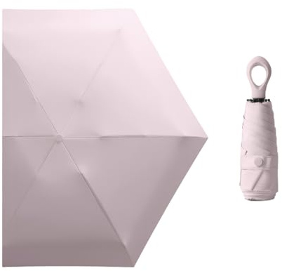 Maizoon Mini Paraguas del Sol Plegable de Bolsillo Resistente al Viento Sombrilla de Protección Solar Resistencia Los Rayos UV Portátil Compacto de Viaje