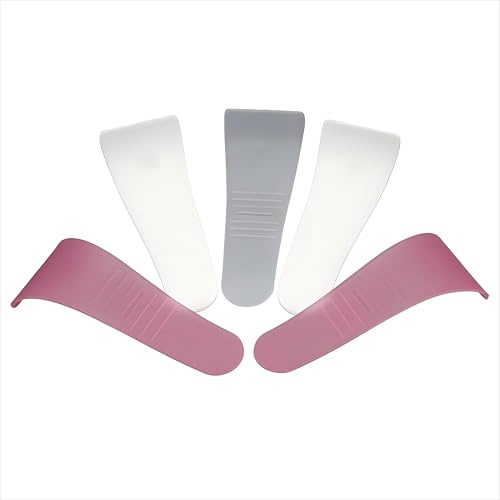 5 Pcs Wax Spatulas Set – Reusable non stick waxing spatulas and waxing sticks – Hair removal applicator scrapers for face and body care – Hard wax spreading tools (white,pink and transparent)