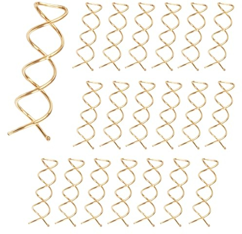 Aucuu 20 stycken spiralhårklämmor, hårnålar bobby stift, spiral hårnålar hårklipp, hårtillbehör, hårspiraler för kvinnor, flickor, gör-det-själv frisyrer tillbehör