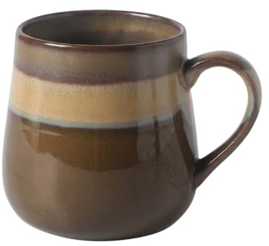 Ximoryn 450ML Ice Crack Glaze Gradient Ceramic Coffee Mugs, Large Stoneware Tea Cups, Assorted Retro Designs for Home Office, Coffee, Tea, Latte, Gift (Style-B)