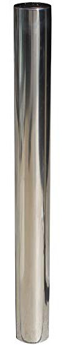 ADO - Pilona de acero inoxidable fija para empotrar, bolardo fijo acero inoxidable brillo Ø90 y 1000 mm de alto (1- Pilona)