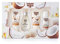 Tulipán Negro - Coco Pure White, Estuche de Regalo Unisex, Colonia 50 ml + Loción Corporal 75 ml + Gel de Baño 75 ml + Desodorante Spray 50 ml, Fragancia Exótica de Larga Duración