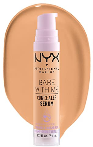 NYX Professional Makeup Abdeckendes Serum mit natürlichem Finish und mittlerer Deckkraft, Bare With Me Concealer Serum, Tan, 9,6 ml