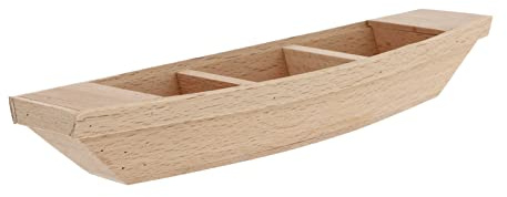 balacoo Holzboot Miniatur Dekoration Micro Landschafts Fischerboot Modell 7.87X2.17X1.18In Holz Schiffchen Ornament Für Garten-Deko & DIY Bastelprojekte