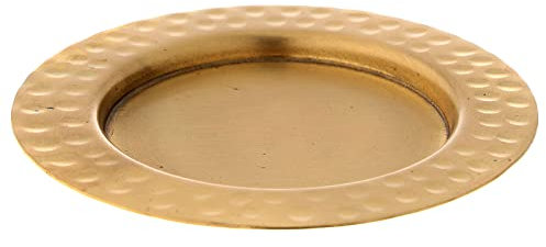 Holyart Piattino ottone satinato dorato 10 cm