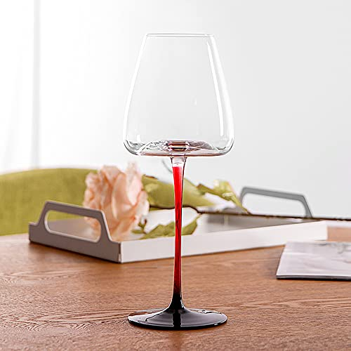 HALAWAKA Copas de vino tinto de cristal sin plomo, copas de champán de lujo, copas de champán de cristal de Burdeos (2 unidades, 500 ml)