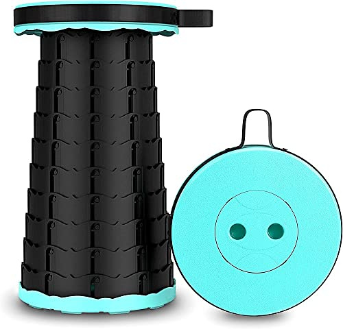 SOUTH AREA - Sgabello Pieghevole da Campeggio Portatile | Alta Qualità, Capacità 220 Kg | Altezza Regolabile, Design Salvaspazio | Sedia da Viaggio Leggera, (Blu)