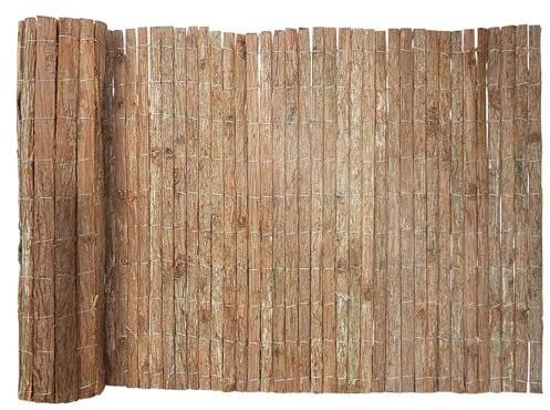 KARAT Baumrindenmatte - Sichtschutz aus Baumrinde für Balkon und Garten - Sichtschutzmatte - Rindenzaun - Gartenzaun (100 x 300 cm)