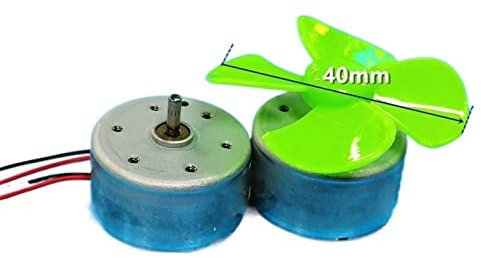 CYFANG Experimente Windmühle RF300. Solarzotor, DC 3V 3.7V 6V 300 USB Fan-Experiment Machen einen kleinen Mini-Bootsmotor-Kaffee-Rührermotor Einsteiger Solar (Size : RF300 Motor with Fan Blade)