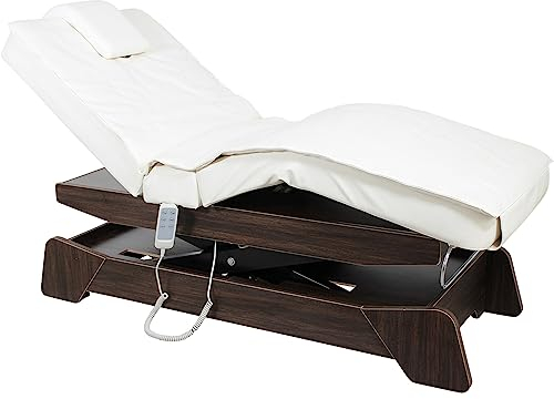 Medeo EL. Therapieliege 040208 Massageliege Behandlungsliege Wellnessliege weiß/Kaffee