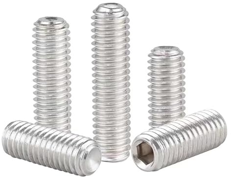 M3-0.5 x 8mm Hex Socket Set Grub Screws,Headless Cup Point,Flat Point Grub Bolt,Internal Hex Drive,304 Stainless Steel,Headless Concave End,Metric External Thread,for Towel Rack Door Knob 100 Pcs