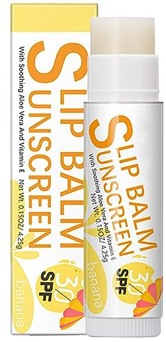 Baume à Lèvres FPS 30, Produits de soin des lèvres bio hydratants super doux, Crème solaire SPF 30 à saveur de fruits, baume à lèvres hydratant longue durée pour les lèvres très gercées Jingan