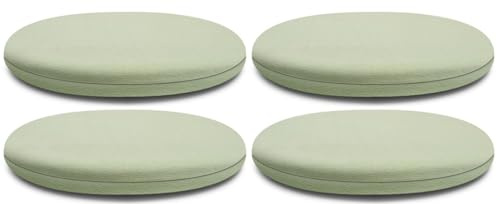 1/2/4er Set Rund Memory-Schaum Stuhlkissen 35cm/40cm/45cm Küche Runde Sitzkissen Mit Abnehmbarem Kissenbezug Anti-Rutsch-Hocker-Kissen Für Bistro-Bürostühle ( Color : Light Green , Size : 40cm(pack of