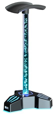 Dickly RGB-Kopfhörerhalter, Kopfhöreraufhänger, rutschfest, langlebig, universell, mit USB-Anschlüssen, Display-Halterung, Headset-Halter für PC-Gaming
