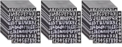 DOITOOL Lot De 3 Autocollants Réfléchissants Pour Numéro De Maison Lettres Et Boîtes Aux Lettres Faciles À Décoller Et À Coller 10 Feuilles X 3