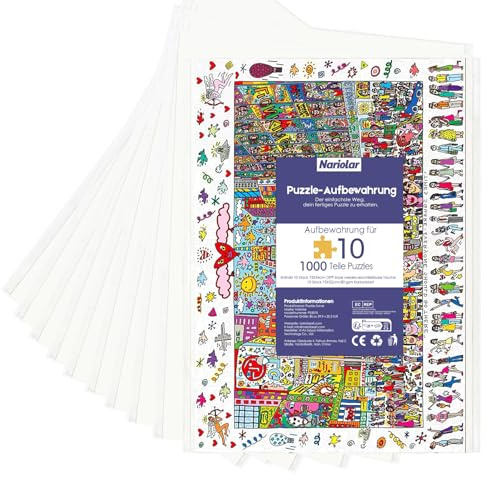 Nariolar Puzzle Aufbewahrungstaschen Transparente, Staubschutz und Schutzorganisator für 1000-teilige Puzzles