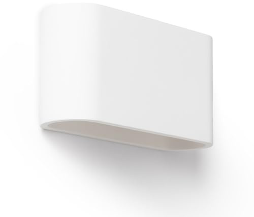 LEDKIA Applique da Parete Gesso Ebin Round Bianco