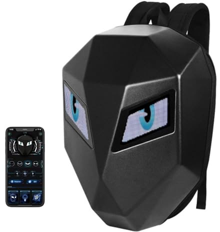 Zaino per motocicletta a LED Knight, schermo personalizzabile programmabile a colori fai da te, borsa impermeabile per casco portatile Hard Shell per viaggi in moto