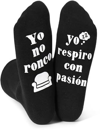 Faneeyo - Calcetines antideslizantes divertidos para hombre, idea de regalo original para Navidad, día del padre o cumpleaños, para papá o abuelo, con mensaje (español no garantizado), Talla única