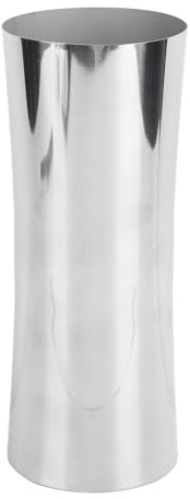 SUNFECILI Edelstahl-Vase, Silber, Oblong, Modern, Hochzeitsdekoration, Blumenvase für Zuhause, Büro und Veranstaltungen, 26 cm (L) x 11 cm (B) x 26 cm (H)