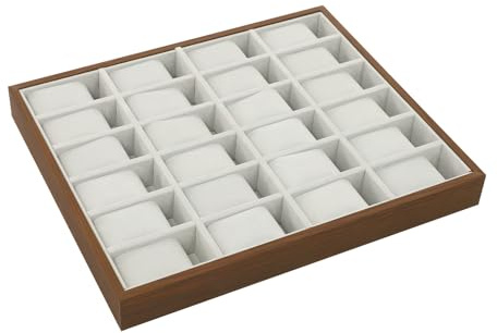 MIKIYUEER 24 Uhren Grau Uhrenkasten Aufbewahrungskoffer, Uhrenbox Organisator für Männer und Frauen, Feiertagsgeschenk, Schmuckaufbewahrung, Uhrenhalter, Uhrenständer