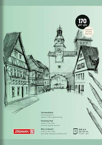 BRUNNEN Zeichenblock, A4, 20 Blatt