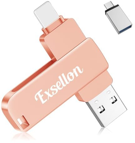 Exsellon 128Go Cle USB pour Phone/Pad/Android/PC/Tablette/Mac