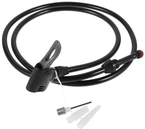JOINPAYA Tubo Flessibile Adattabile Ugello per Pompa Bicicletta Nero in Plastico Accessorio Resistente al Freddo per Bici e Pneumatici, per Riparazioni Outdoor