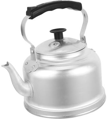 Hemobllo Bouilloire Sifflante En Aluminium 4 Litres 22 Cm Compatible Plaques Gaz Et Induction Bouilloire Pour Cuisinière Théière Pratique Usage Quotidien
