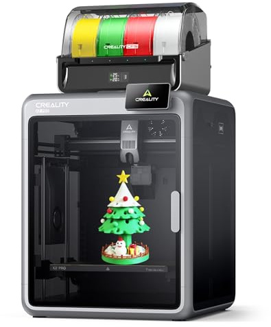 Creality K2 Pro Combo Impresora 3D,Impresora 3D Multicolor con CFS,Velocidad máxima de 600mm/s,nivelación automática Completamente ensamblada,Gran Volumen de impresión de 300x300x 300 mm