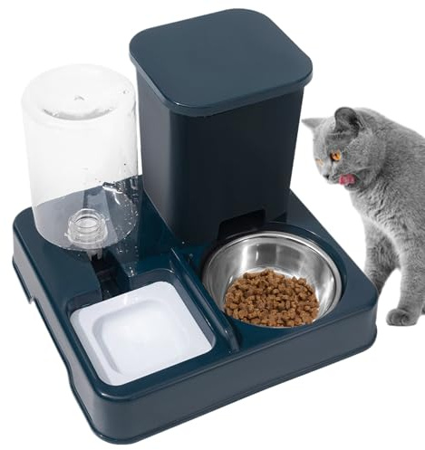 Xijobido Automatischer Hundefutterautomat - Selbstfüllstation Für Katzen Mit Tränke - Tierbedarf Für Katzennapf & Wasserspender