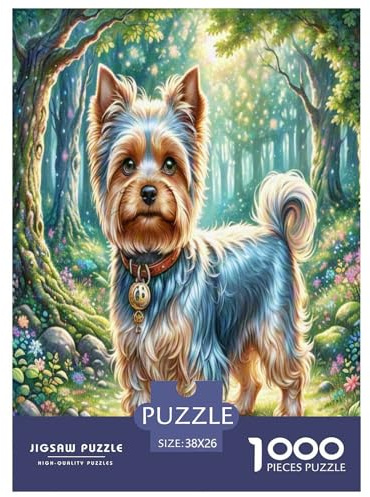 Yorkshire Terrier Jigsaw Puzzles Puzzle for Adults Kids. 1000 Piece Great Gifts Challenge Toy Educational Game Home Decoration for Educational Games Gifts 38x26cm/1000pcs