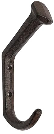 HINAYOSAN Dekorativer Schmiedeeiserner Nägel, stabiler Türhänger mit Vintage-schwarzem Finish zum Aufhängen von Kleidung, Accessoires, Aufbewahrung, europäischer Türhaken