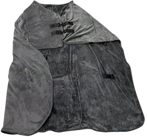 Häst vinterfilt 180 x 180 cm slitstark flanell grenuttag filt för kallt väder, justerbara varma hästfiltar för riktiga hästar