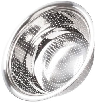 Zerodeko Colador de Cocina de Acero Inoxidable 20 Cm, Cuenco de Drenaje Multifuncional para Lavar y Escurrir Frutas y Verduras, Cesta para Escurridor de Arroz, Accesorio Práctico