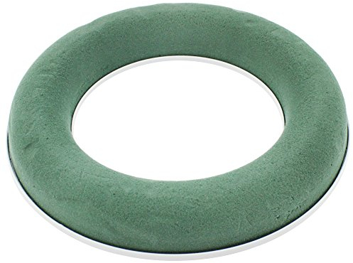 com-four® 1x Spugna per Composizioni Floreali di Forma Anello - Schiuma Floreale Fiori Freschi - Floral Foam Bricolage per Matrimonio, Pasqua, ecc. (01 pezzo - anello)