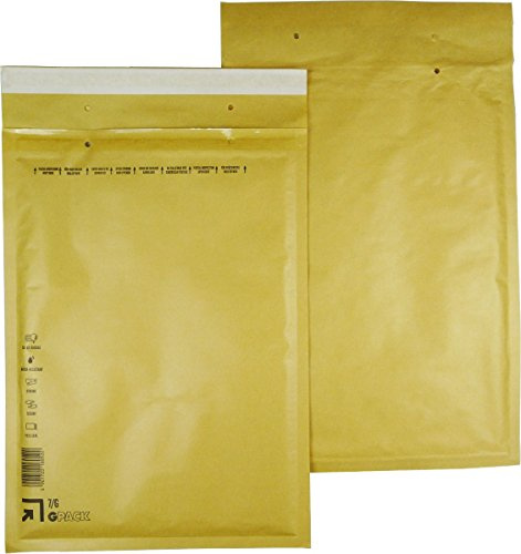 100 Stück Luftpolsterumschläge Luftpolstertaschen Versandtaschen 7/G 250x350 mm braun