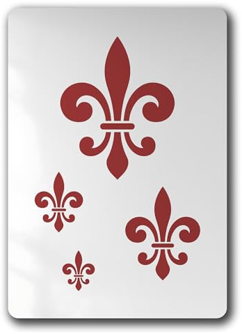 Schablone Fleur de Lis Ornament 4 Größen - BO43