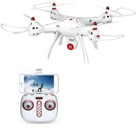 SYMA X8SW 2.4G 4CH FPV WIF RC Quadricottero con fotocamera da 1 MP + scheda SD