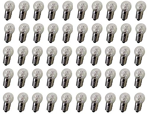 GutReise DC 50PCS E10 3,8 V 0.3 A luce bianca calda lampadina lampadine miniature Screw base