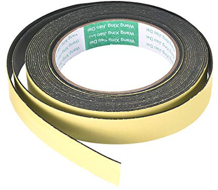 sourcing map Sealing Foam Tape 20mm Wide 1mm Thick 5m/16.4ft Long, Self Adhesive Weather Strip for Window Door Insulation