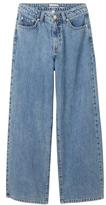 TOM TAILOR Mädchen Kinder Wide Leg Fit Jeans , 10152 - Mid Stone Bright Blue Denim, 158