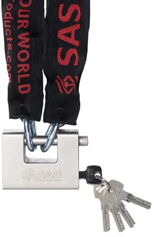 SAS Multi-Purpose 1500x8mm Round Shackle Chain with C-Type Padlock