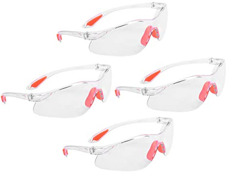 Uonlytech 4 Stück Schutzbrille Augenschutzbrille Aus Silikon Mit Kratzfesten Polycarbonatgläsern Für Herren Und Damen Leichter Augenschutz Arbeitsschutz Staub Und Spritzfest Für Bau Und Labor