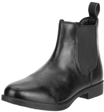 Contrace Reitstiefeletten Jodhpur Vegan – Schwarz – Gr. 29-46 | Mädchen & Damen Chelsea Boots aus Kunstleder – atmungsaktive Stiefeletten z. Reiten – Elastikeinsatz & Micro-Mesh-Lining