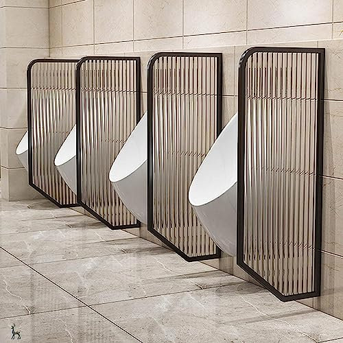 WC Trennwand Men Urinal-Sichtschutz Zur Wandmontage, Wasserdichter, Robuster Raumteiler Aus Glas, Urinal-Schallwand, Für Schulen/Hoteltoiletten-Trennwand (Color : Black, Size : 4pcs)
