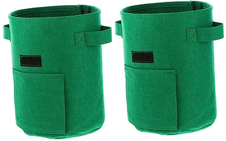 Milisten 2 STK Kartoffel-Pflanzbeutel Teetasse mit Deckel Belüftung Stofftöpfe pflanzsack für Kartoffeln pflanzentaschen Balkon Töpfe für Pflanzen Outdoor-Pflanzsack einfacher Pflanzer
