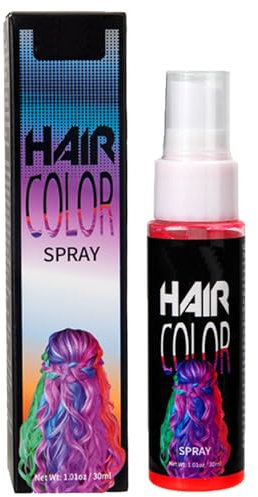 Xumann Red Hair Colour Spray, Temporary Hair Dye Spray for Kids Adults