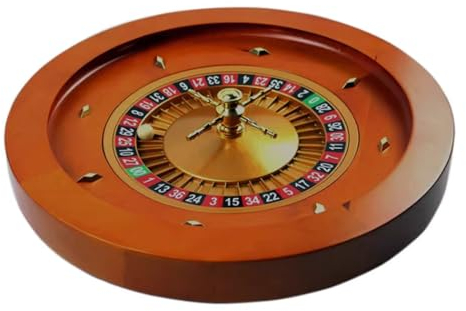 GeRRiT Roulette-Rad Deluxe-Roulette-Kartenspiel mit Doppel-Null-Layout, Holz-Drehtisch-Roulette-Spiele in Casino-Qualität für Erwachsene, Party für Spieleabend Partyspiele